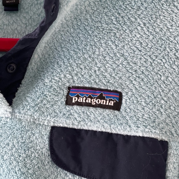 Patagonia Light Blue Fleece Quarter-Snap - Picture 2 of 4